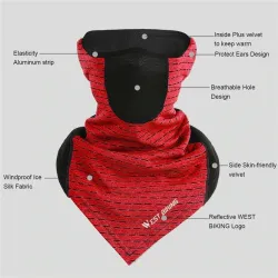 Multifunction scarf - cycling half face mask - balaclava - winter sports - unisexWinter Sport