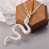 Stylish necklace with a snake pendantNecklaces