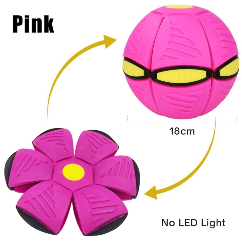 Flat flower shape - disc ball - flying UFO - with LED - throwing toyToys