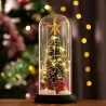 Decorative Christmas tree - in glass dome - with LEDChristmas