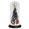Decorative Christmas tree - in glass dome - with LEDChristmas