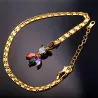 Elegant necklace with colorful crystal fishNecklaces
