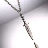 Knife shaped pendant with necklace - Hip Hop style - stainless steelNecklaces