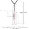 Knife shaped pendant with necklace - Hip Hop style - stainless steelNecklaces