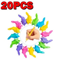 Pencil / pen holder - silicone aid grip - finger posture correction - fish shaped