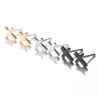 Small stud earrings - cross / stick / skull - unisex - stainless steelEarrings