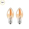 C7 - mini LED night light bulb - candle type - amber glass - E12 / E14 - 0.5WE14