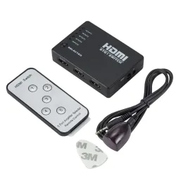 5 in / 1 out - HDMI switcher - splitter - HUB - with IR remote controller - 1080P - for HDTV DVD BOXSplitters