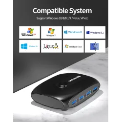 KVM switch - USB 2.0 / 3.0 - for Windows 10 / PC / keyboard / mouse / printer - sharing / pairingHDMI switchers