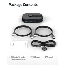 KVM switch - USB 2.0 / 3.0 - for Windows 10 / PC / keyboard / mouse / printer - sharing / pairingHDMI switchers