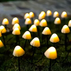 Solar string light - LED - with sticks - waterproof - mushrooms shapedSolar lighting
