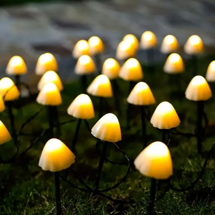 Solar string light - LED - with sticks - waterproof - mushrooms shapedSolar lighting