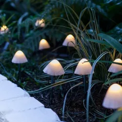 Solar string light - LED - with sticks - waterproof - mushrooms shapedSolar lighting