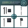 Solar string light - LED - with sticks - waterproof - mushrooms shapedSolar lighting