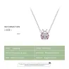 Ladybug shaped pendant - with pink zirconia - sterling silver necklaceNecklaces
