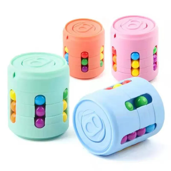 Cube with colorful beads - stress relief fidget toyFidget Spinner