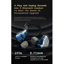 QKZ ZXN - high resolution earphones - in-ear wired headset - dual magnet - 2 Pin - 1DDEar- & Headphones