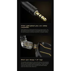 QKZ ZXN - high resolution earphones - in-ear wired headset - dual magnet - 2 Pin - 1DDEar- & Headphones