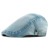 Trendy flat cap / hat - duckbill type - washed denim - unisexHats & Caps