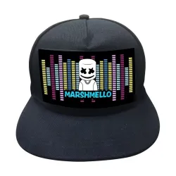 Trendy DJ baseball cap - light-up - with sound activated detachable screenHats & Caps