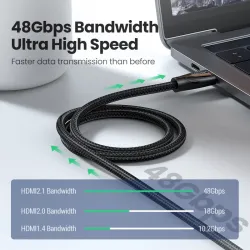 Ugreen - HDMI 2.1 cable - 8K/60Hz / 4K/120Hz - 48Gbps - HDR10 / HDCP2.2Cables