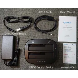 ORICO 2.5 - 3.5 Inch Hard Drive Docking Station USB 3 - Dual-bay HDD - SSD Hard DriveHard drives