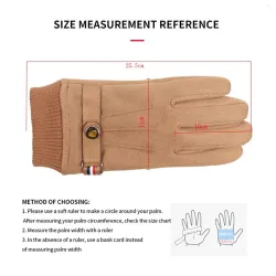 Warm winter suede gloves - with fleece - touch screen function - unisexGloves