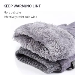 Warm winter suede gloves - with fleece - touch screen function - unisexGloves