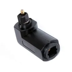 Digital optical audio cable - adapter - male to female - 90 degree right angle - 360 rotatable - for Toslink optical cableCables