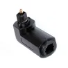 Digital optical audio cable - adapter - male to female - 90 degree right angle - 360 rotatable - for Toslink optical cableCables