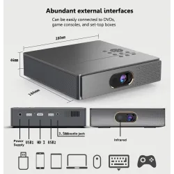WZATCO S5 - mini DLP 3D projector - 4K - 5G - WIFI - Smart Android 9- full HD - 1080PProjectors