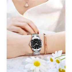 MULILAI - fashionable quartz watch - with diamonds - waterproof - stainless steelWatches