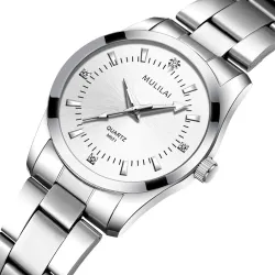 MULILAI - fashionable quartz watch - with diamonds - waterproof - stainless steelWatches