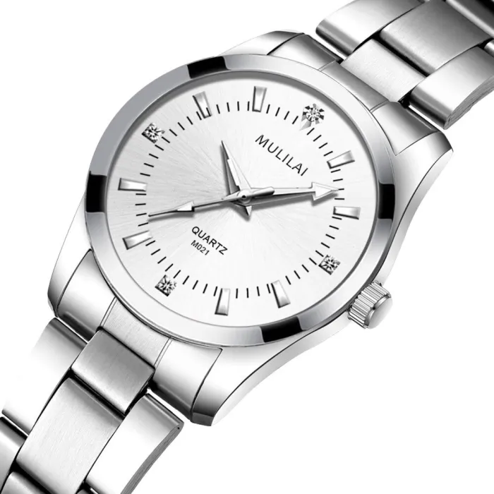 MULILAI - fashionable quartz watch - with diamonds - waterproof - stainless steelWatches