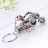 Skeleton on motorbike - keychainKeyrings