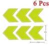 Reflective arrow - self adhesive sticker - safety - warning - for cars / motorcycles / bikes / clothesStickers