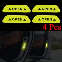 Reflective car sticker - inner door - safety / warning - self adhesive - waterproof - OPENStickers