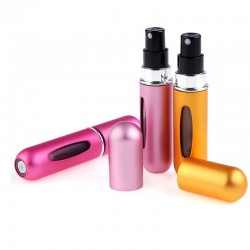 Mini empty perfume bottle - refillable - with atomizer - aluminum container - 5mlPerfumes