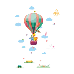 Decorative wall stickers - colorful balloons / clouds / animalsWall stickers