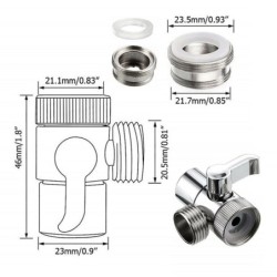 Faucet adapter - 3-way connector - diverter valve - water separator