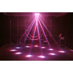 LED stage light - cross moving head - DMX control - laser projector