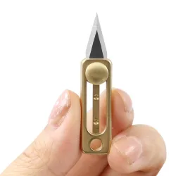 Mini pocket knife - sliding - foldable - with key ringKeyrings