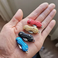 Mini pocket knife - foldable - stainless steel - peanut shapeKnives & Multitools