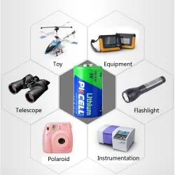 PKCELL - CR123A Li-MnO2 lithium battery - 1500mAh - 3V - 12 piecesBattery