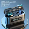 Wireless sports headphones - earbuds - waterproof - Bluetooth- with microphone / 2200Mah charging boxEar- & Headphones
