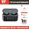 Wireless sports headphones - earbuds - waterproof - Bluetooth- with microphone / 2200Mah charging boxEar- & Headphones