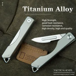 Mini multifunction knife - foldable - detachable blade - titanium alloyKnives & Multitools
