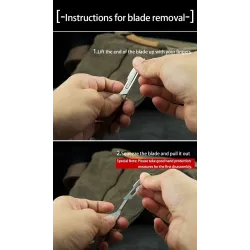 Mini multifunction knife - foldable - detachable blade - titanium alloyKnives & Multitools