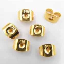Earring back stopper - nut - 316L stainless steel - 100 piecesEarrings
