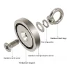 36mm - 50kg - neodymium recovery magnet - metal detector - claw hookMagnets